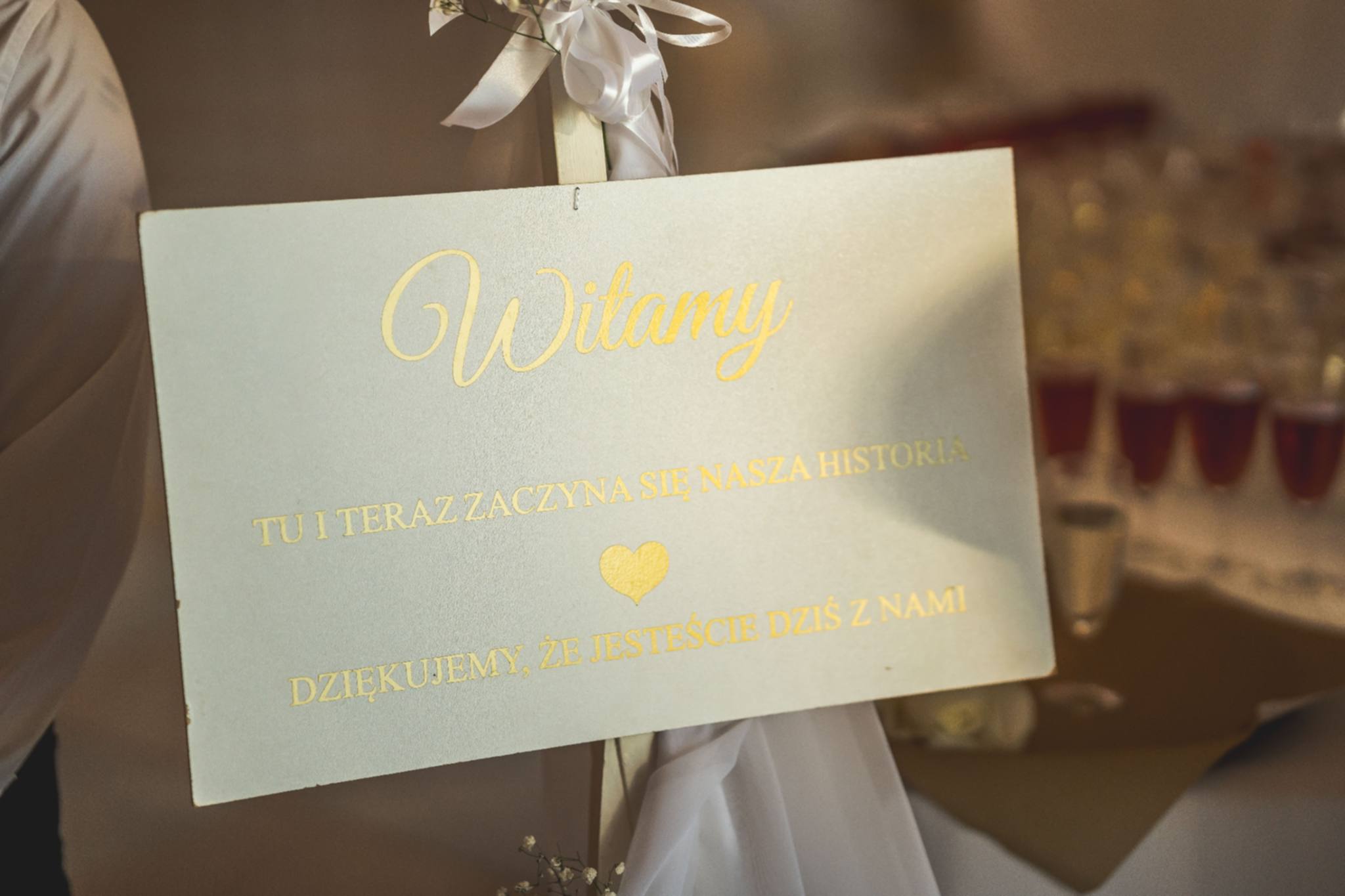Tabliczka z tekstem witamy
